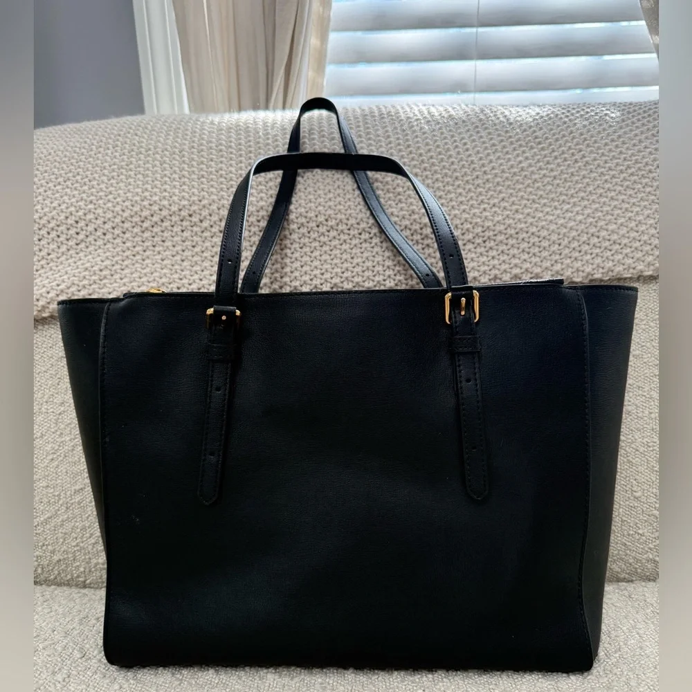 Marc Jacobs Black Tote with Gold Accents